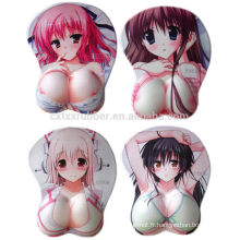 Coussin de souris sexy en silicone pour poitrine, coussin de souris sexy chauffé